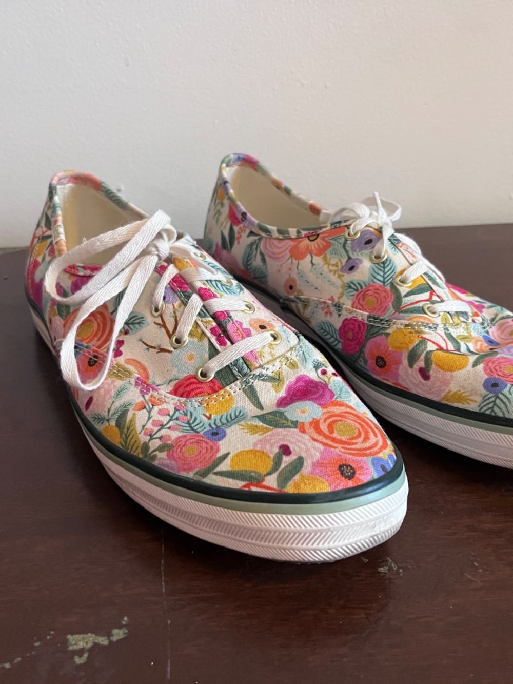 Keds X Riffle Paper Co floral canvas sneaker size 10